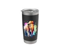 Colorful Watercolor Woolly Mammoth Gobelet isotherme en acier inoxydable double paroi
