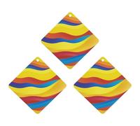 Colorful Waves Lot de 3 désodorisants à suspendre pour voiture, maison, bureau, style gris