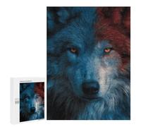 Colorful Wolf Portrait -1 Puzzle 500 Pièces Educa Jouet en Bois Cadeau Unique Décoration Intérieure Jeu Éducatif Challenge Toy Adultes Et Enfants À Partir De 14 Ans 500 PCS