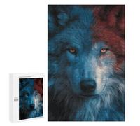 Colorful Wolf Portrait Puzzle 1000 Pièces Educa Jouet en Bois Cadeau Unique Décoration Intérieure Jeu Éducatif Challenge Toy Adultes Et Enfants À Partir De 14 Ans 1000 PCS