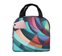 Colorful World Sac à déjeuner réutilisable portable étanche isotherme avec poche avant pour femme homme voyage pique-nique bureau travail