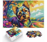 Colorful Yorkshire Terrier Pop Art Portrait Puzzle, 1000 pièces | Pour se détendre après Noël : ce puzzle pour adultes avec 1000 pièces offre aux adultes un loisir calme en hiver.