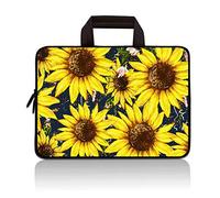 Colorfulbags Housse de transport en néoprène pour ordinateur portable 11"/11,6" 12"/12,1" 12,5" Compatible avec Samsung Google Acer HP DELL Lenovo Asus 11 11.6 12.1 12.2 inch tournesol