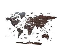 Colorfull Worlds Carte du Monde Murale en Bois 3D - Grande Carte du Monde en Bois pour Décoration Murale - Carte Monde Multicouche pour Salon, Chambre ou Bureau - Idée Cadeau Voyage Proycon, XL