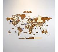 Colorfull Worlds Nouvel art mural 3D, art mural de voyage avec États et capitales, art mural pour les voyageurs, décoration de bureau (L, Sirius)