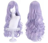 Colorfulpanda Perruque de cosplay pour femme Style Harajuku Anime Halloween fête ou usage quotidien Violet 80 cm