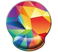 Colorfulsquare Ergonomic Memory Foam Mouse Pad with Wrist Support,Non-Slip Rubber Base for Computer and Office 25x23