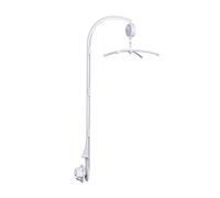 COLORFULSTREAM - 88 cm (88,9 cm) de haut pour lit de bébé, clochette de jouets, support de bras, écrou à vis, avec croix et remontoir (musique : Brahms Bullaby)