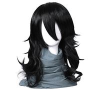 ColorGround Perruque de cosplay pour homme de style anime Noir ondulé Taille M