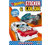 Colori in pista. Hot Wheels. Sticker & color. Ediz. a colori. Con adesivi