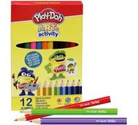 Coloriage : 12 Crayons De Couleur Jumbo - PlayDoh Art & Activity - Mine 4mm G