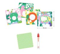 Coloriage à l'eau - DJECO - Coucou cache maman-bebe du jardin - Réutilisable - Dès 18 mois - 4 planches