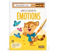 Sassi Junior – Libère les couleurs des émotions – Livre cartonné avec pinceau magique à l'eau