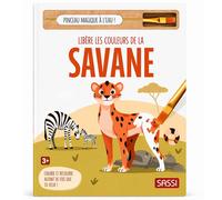 Sassi Junior – Libère les couleurs de la savane – Avec 1 pinceau magique à l'eau – Cartonné