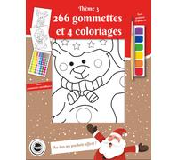Coloriage Avec Peinture Pinceau Et Gommettes Motif De Noël 3