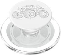 Coloriage de Mandala de Camion Monstre pour Les Enfants PopSockets PopGrip pour MagSafe