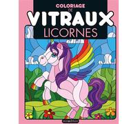 Coloriage de vitraux - Licornes