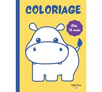 Coloriage dès 18 mois: Cahier à colorier pour les tout-petits | Premiers coloriages d'animaux | En couleur | Grand format 21X27 cm