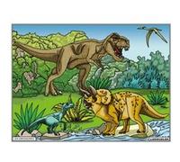 Coloriage - Dinosaures - Tableau à colorier - Avec contours velours noir - Dès 3 ans