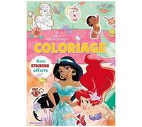 Disney Princesses - Coloriage avec stickers offerts (Yasmine et Ariel) - Collectif - Hemma - broché - Document jeunesse