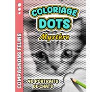 COLORIAGE DOTS MYSTÈRE - Compagnons Félins: Livre de coloriage Anti-stress pour Adultes à Points Monochromes - 40 images de chats à révéler pour se ... Libérer le Stress et Stimuler la Créativité