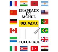 Coloriage drapeaux du monde: Apprenez tous les pays du monde - Coloriez les drapeaux de tous les pays avec des guides de couleurs pour vous aider.