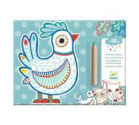 Coloriage enfant à révéler Djeco Animaux de la forêt