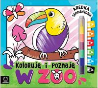 Coloriage et exploration. Dans le parc animalier. Crayon de couleur segmenté