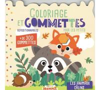 Mon P'tit Hemma - Coloriage et gommettes pour les petits - Les animaux câlins - Livre de coloriage et de gommettes repositionnables - Dès 3 ans