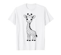 Coloriage Girafe à colorier et à Peindre soi-même T-Shirt Graphique avec Valeur