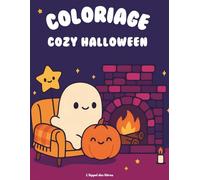 Coloriage Halloween Mignon pour Enfants 3-7 ans - Tome 2 : 40 dessins faciles et amusants avec citrouilles, fantômes kawaii: Un livre de coloriage avec des dessins adorables, style kawaii
