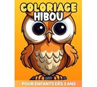 COLORIAGE HIBOU: Cahier de coloriage hibou. Pour enfants à partir de 3 ans.
