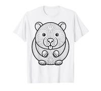 Coloriage Le Castor à colorier soi-même T-Shirt Graphique avec Valeur