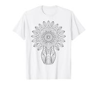 Coloriage Le Mandala Fleur à colorier soi-même T-Shirt Graphique avec Valeur