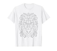 Coloriage Lion à colorier soi-même T-Shirt