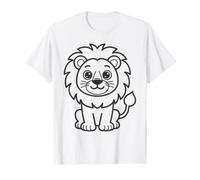 Coloriage Lion à colorier soi-même T-Shirt Graphique avec Valeur