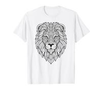Coloriage Lion Mandala à colorier soi-même T-Shirt Graphique avec Valeur