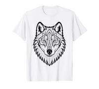 Coloriage Loup Mandala à colorier soi-même T-Shirt Graphique avec Valeur