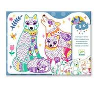 Coloriage magique - Familles de la foret Bleu G