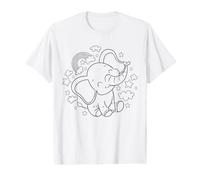 Coloriage Mandala d'éléphant pour Les Enfants T-Shirt Graphique avec Valeur