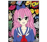 Coloriage - Manga - Tableau à colorier - Avec contours velours noir - Dès 3 ans