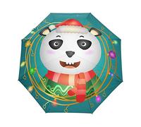 Coloriage Panda Mignon Parapluie Pliant Ouverture et Fermeture Automatique Protection UV Parapluies Pliant Coupe-Vent Ultra-léger pour Voyager Plage Femmes Enfants Fille