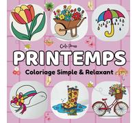 Coloriage simple Printemps: Dessins gros et faciles à colorier pour adultes et adolescents