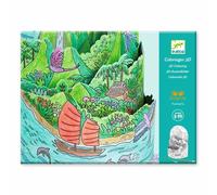 Coloriages 3d île multicolore TU