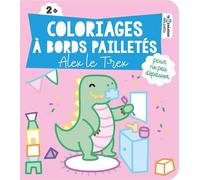 Coloriages à bords pailletés - Alex le T-rex