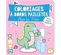Coloriages à bords pailletés - Alex le T-rex
