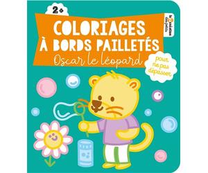 Coloriages à bords pailletés - Oscar le léopard - Carol Herring - Deux Coqs D'or - broché - Document jeunesse