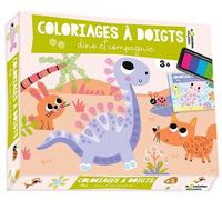Coloriages à doigts dino et compagnie - Isabelle Chauvet - Deux Coqs D'or - Boîte ou accessoire - Jeux livres objets