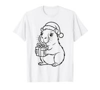 Coloriages Capybara Noel à colorier et à Peindre soi-même T-Shirt