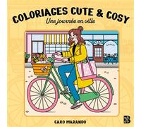 Coloriages cute & cosy : Une journée en ville - Collectif - Le Ballon Eds - broché - Livre-jeu